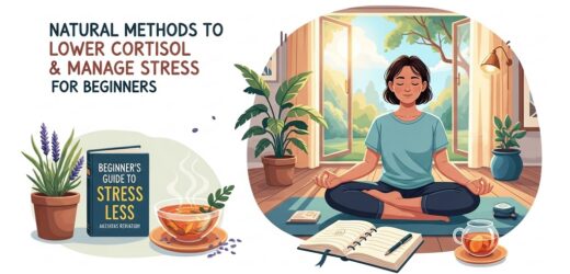 Natural ways to lower cortisol stress hormone infographic